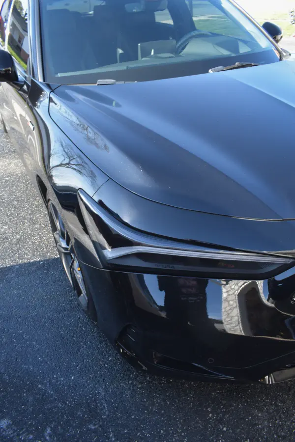 Acura Integra headlight and front end, clean and glossy