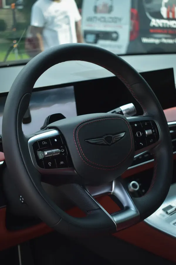 Genesis steering wheel and dash wiped down