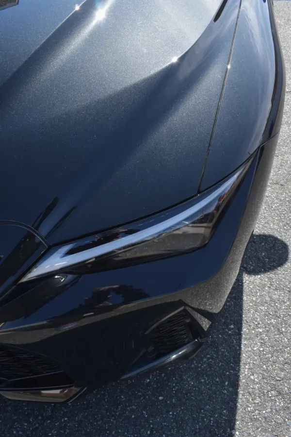 Lexus IS headlight and hood with a deep gloss