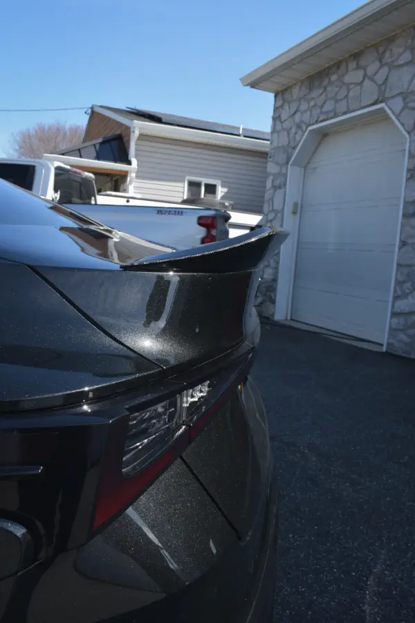 Lexus IS trunk spoiler polished to a shine