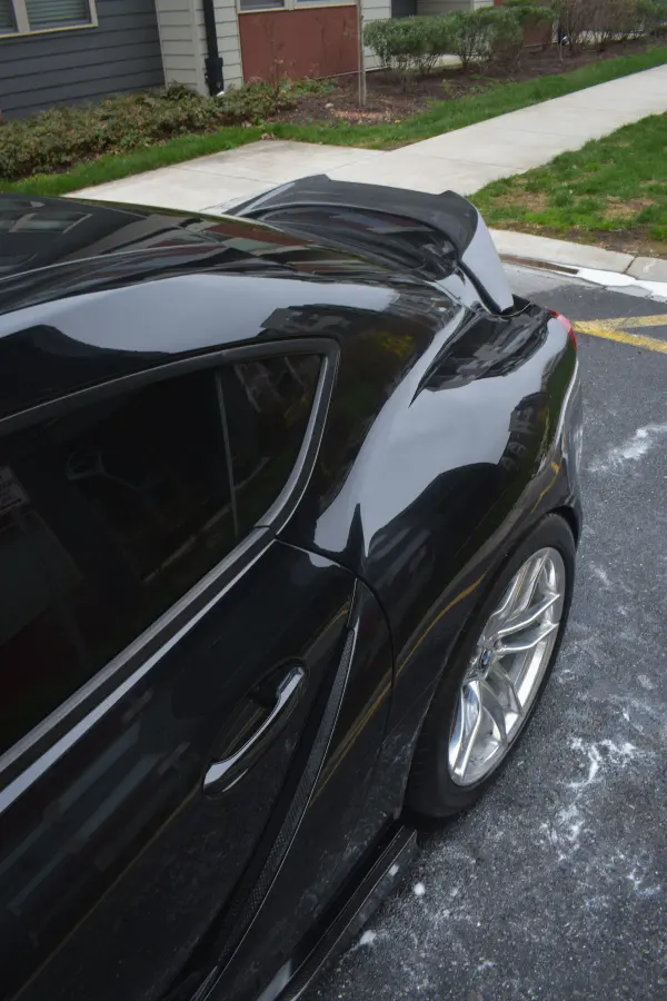 Supra rear quarter panel with a mirror finish